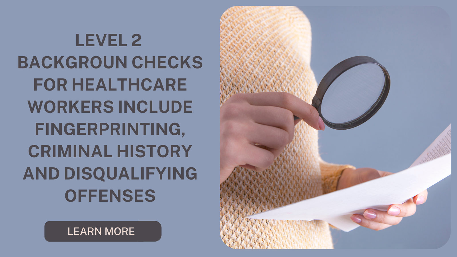 Introduction to Level 2 Background Checks for Healthcare Workers